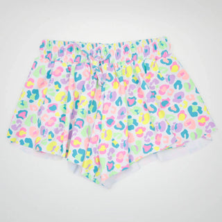 Brooke Neon Leopard Flowy Youth Short