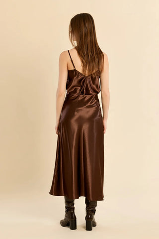 The Talia Satin High-Waisted Skirt