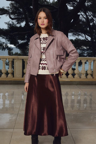 The Talia Satin High-Waisted Skirt