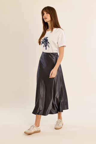 The Talia Satin High-Waisted Skirt