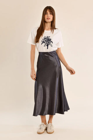 The Talia Satin High-Waisted Skirt