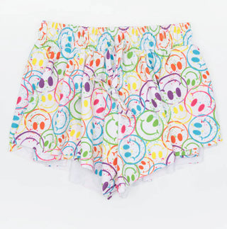 Brie Splatter Smiley Youth Flowy Short