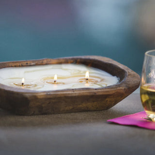 3 Wick Citronella Pineapple Dough Bowl