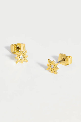 Gold Plated North Star Stud With CZ