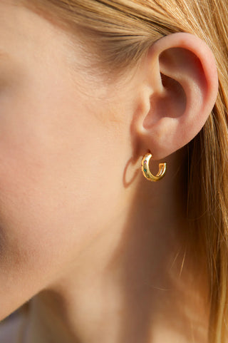 Gold Plated Multicolor Chubby Celestial Hoop