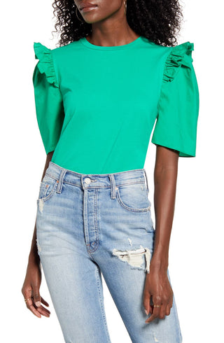 Mini Ruffle Puff Sleeve T-Shirt