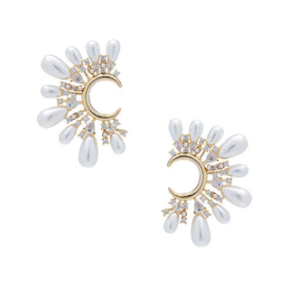 Pearl Moon Earrings