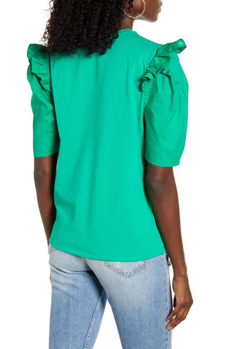 Mini Ruffle Puff Sleeve T-Shirt