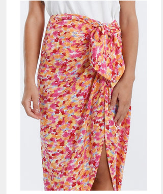 Faux Sarong Wrap Shirt
