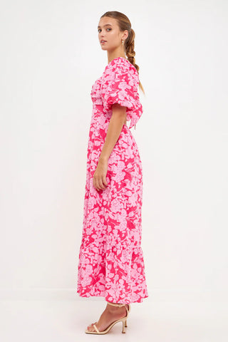 Floral Cut Out Maxi Dress