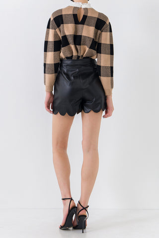 Vegan Leather Shorts