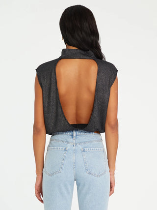 Glow Up Top - Black/Silver