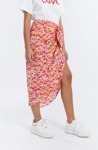 Faux Sarong Wrap Shirt