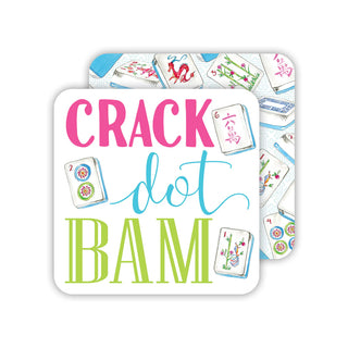 Crack Dot Bam Mahjong Paper Coasters