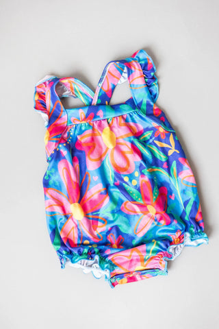 Springing Around Ruffle Strappy Romper