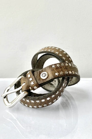 Stina Belt Brown Leather with Stars