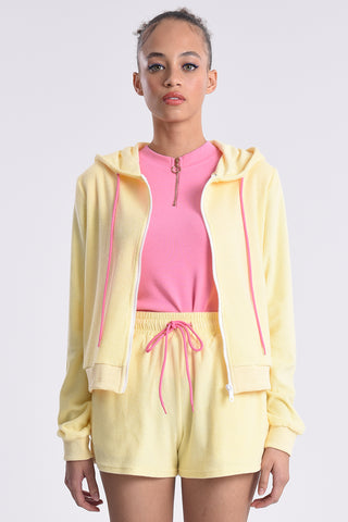 Terry Cloth Hoodie Jacket