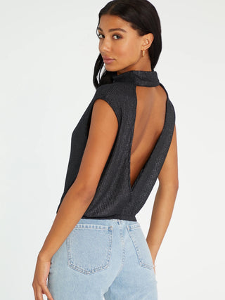 Glow Up Top - Black/Silver