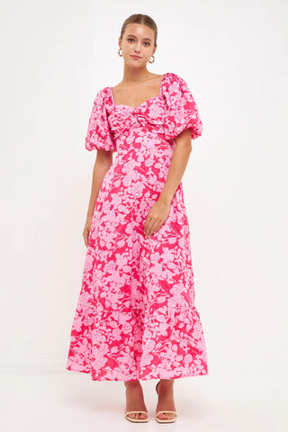 Floral Cut Out Maxi Dress