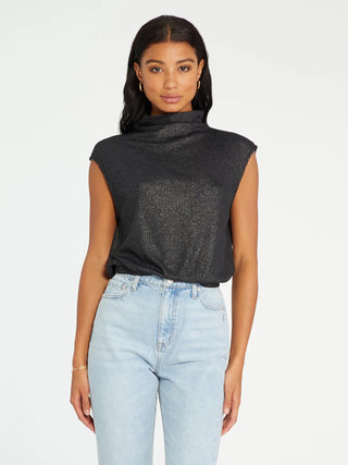 Glow Up Top - Black/Silver