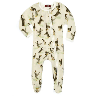Organic Cotton Zipper Footed Romper