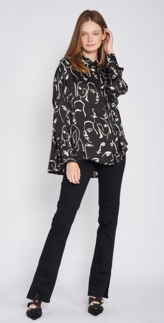 Satin Print Blouse