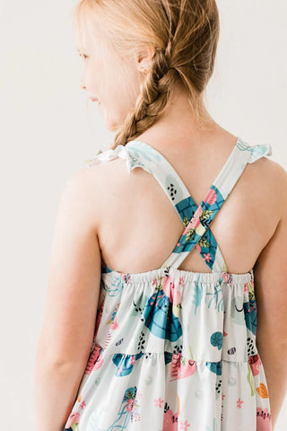 Beachy Keen Ruffle Strappy Dress