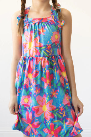 Springing Around Ruffle Strappy Dress