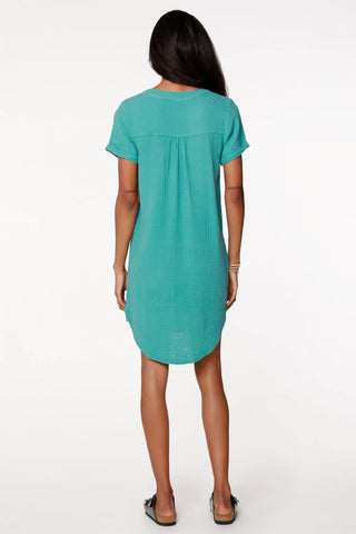 V Neck Placket Dress