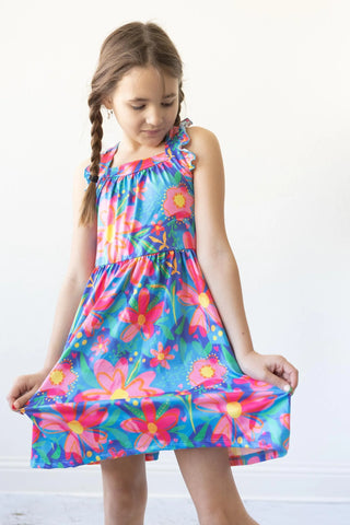 Springing Around Ruffle Strappy Dress