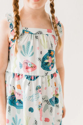 Beachy Keen Ruffle Strappy Dress