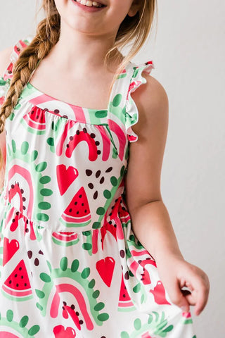 One In a Melon Ruffle Strappy