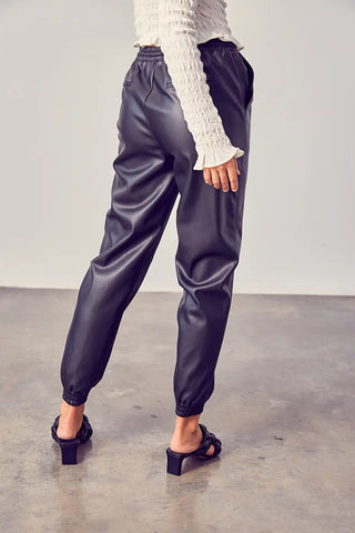 Vegan Leather Jogger