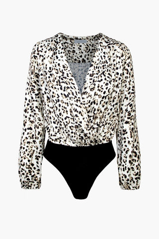 Afterhour Animal Bodysuit - Tan Black
