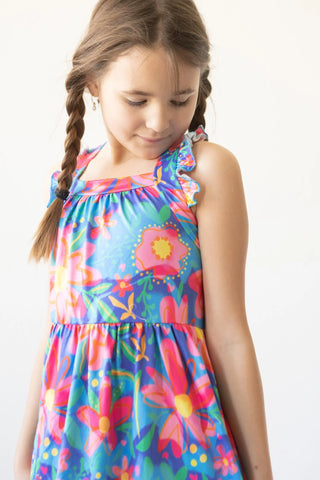 Springing Around Ruffle Strappy Dress