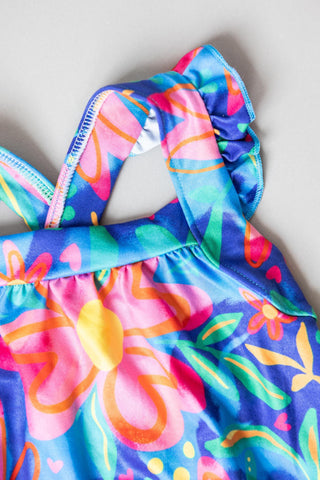 Springing Around Ruffle Strappy Romper