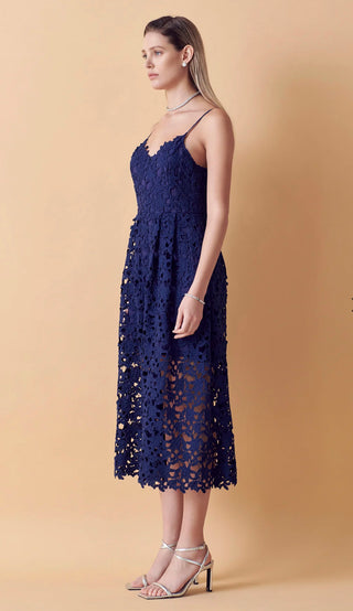 Lace Cami Midi Dress