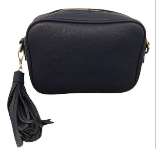 Vegan Zip top Purse with Tassel