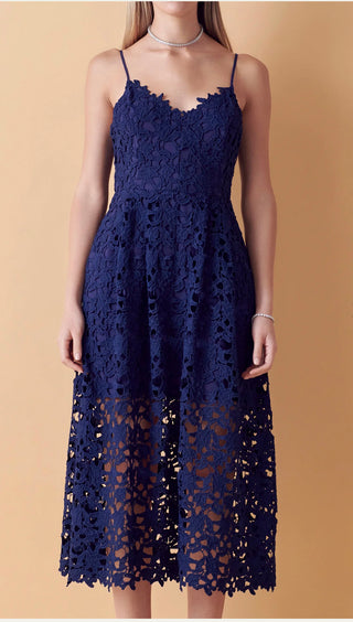 Lace Cami Midi Dress