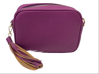 Vegan Zip top Purse with Tassel