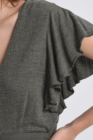 Ruffled Short Sleeve Top