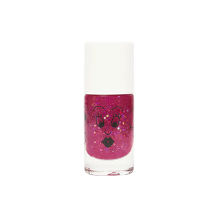 Sheepy - clear raspberry glitter Kid Nail Polish